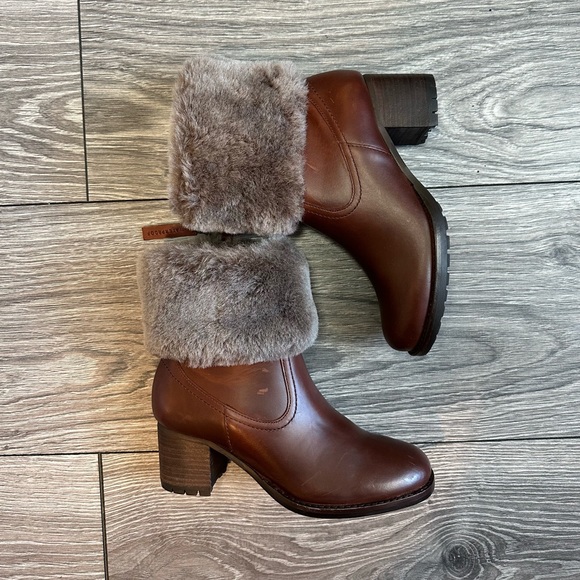 NEW Myrah Brown Calfskin Leather Trask Boots - Picture 1 of 11